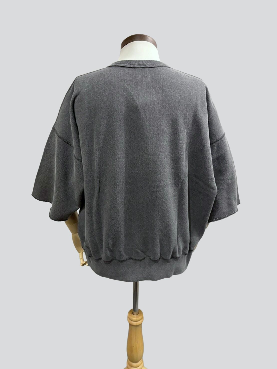 LW Half Zip Chop Sleeve / ハーフジップ 半袖スウェット / ブラック / ユニゾンスペシャル