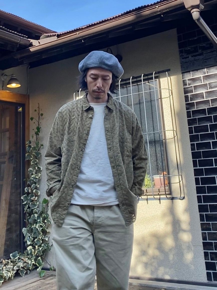 【ナスングワム / Nasngwam / NEEDLE SHIRTS / オリーブ 】