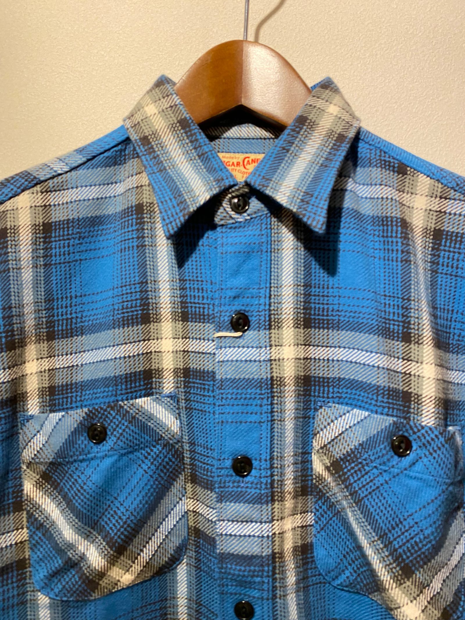 SUGAR CANE - SC28957 / TWILL CHECK WORK SHIRT