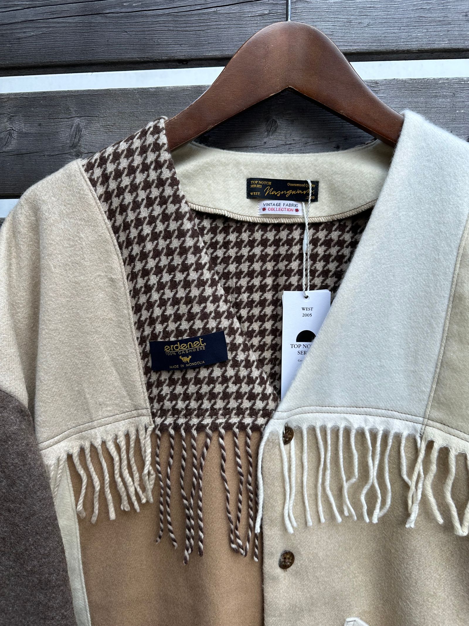 Nasngwam. - EDGE CARDIGAN / カシミヤマフラーリメイク Nasngwam. - EDGE CARDIGAN / カシミヤマフラーリメイク