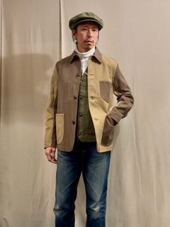 SUGAR CANE LIGHT / コットンダッククレイジーカバーオール / ブラウン