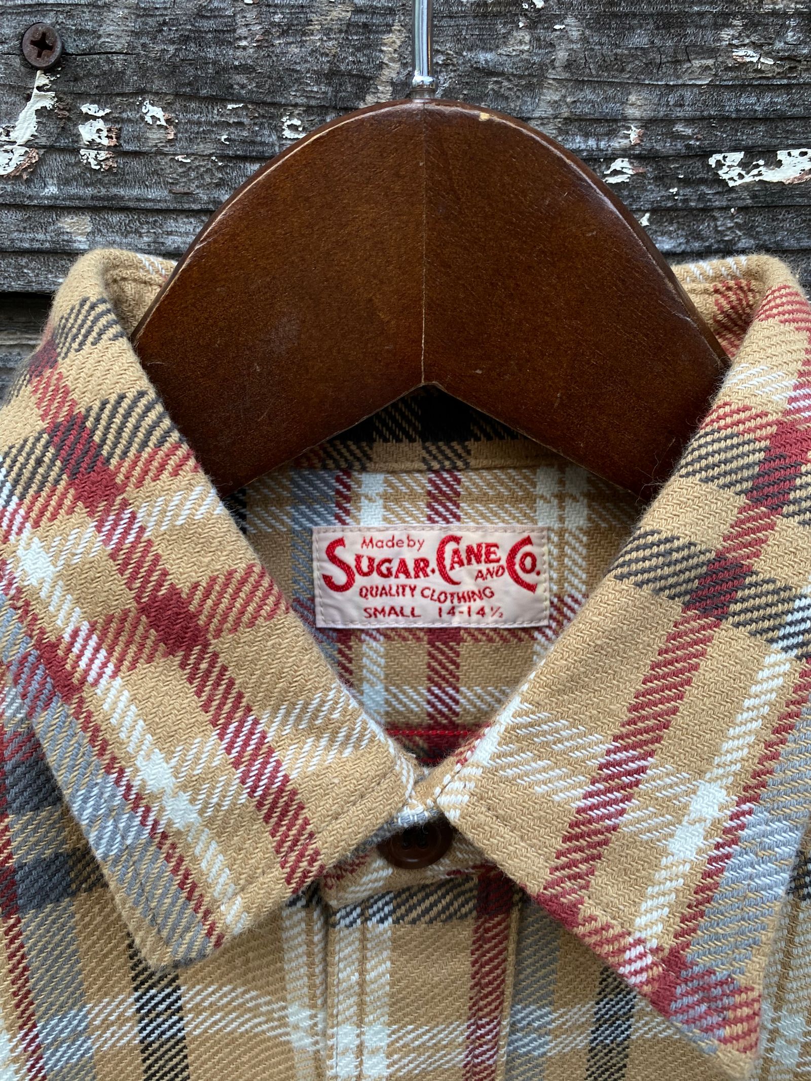 SUGAR CANE - SC28956 / TWILL CHECK WORK SHIRT / ヘビーネル