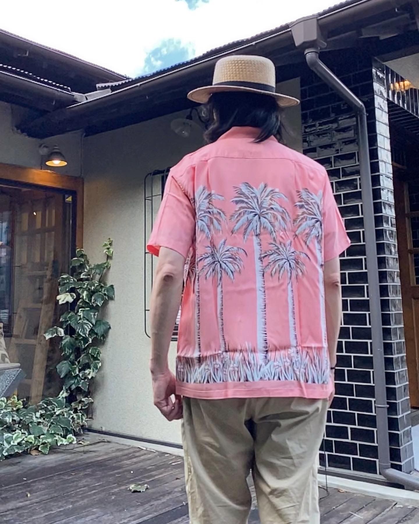 SPECIAL EDITION “PALM TREE“ / パームツリー / 半袖レーヨンシャツ / アロハシャツ / ハワイアン / スペシャル / ヤシの木 / ピンク (162)