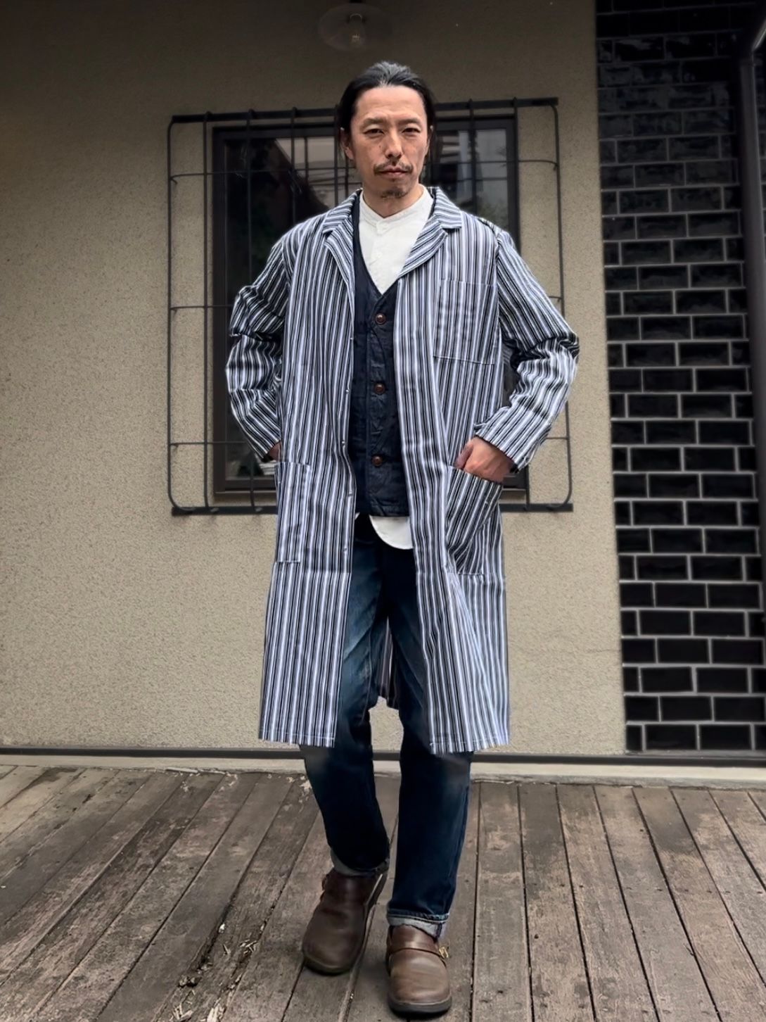 Alexandra / アレクサンドラ / Stripe Work Coat / ストライプワークコート