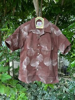 ALOHA SHIRT / “DUKE’S SHELL” / コットンリネン / 半袖オープンシャツ / 貝殻 / シェル柄 / アロハシャツ / ハワイアン / DK39094 / ブラウン(138)