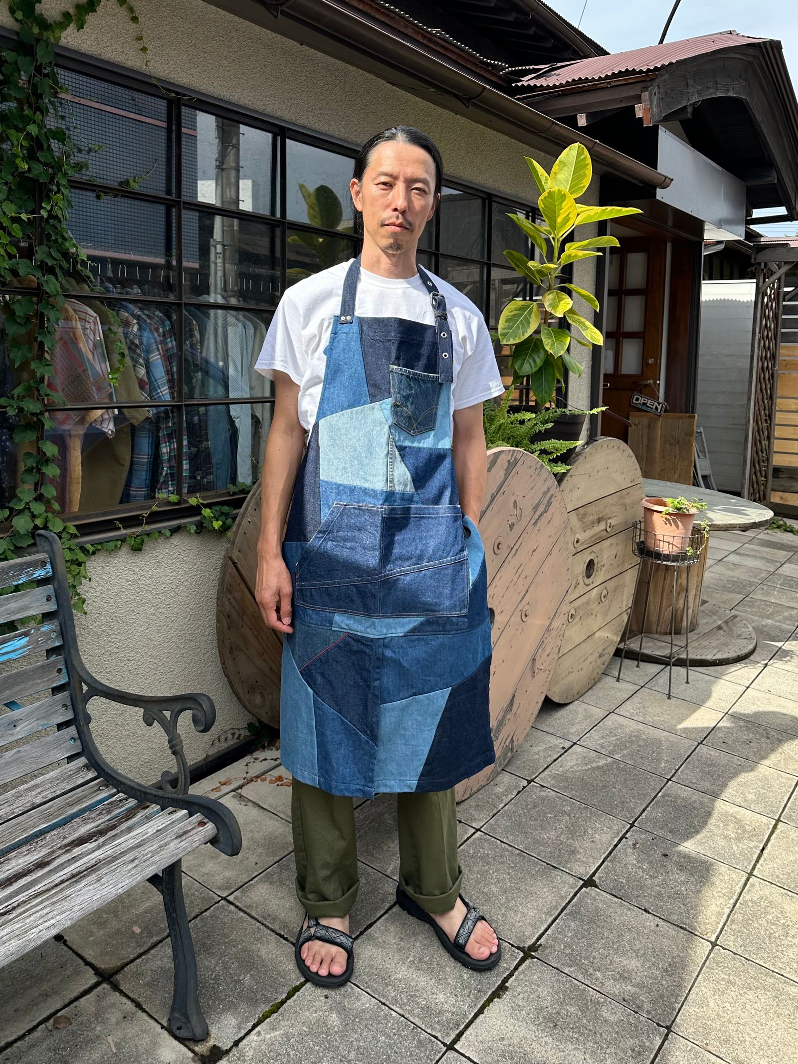 HRR / HRリメイク / レッドラインパッチワークエプロン