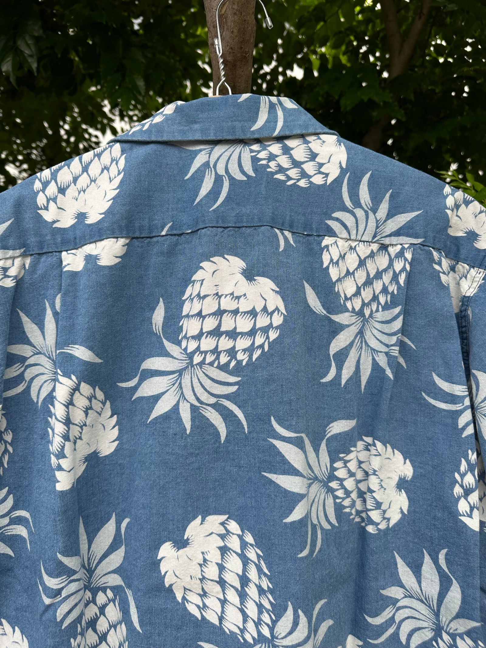 ALOHA SHIRT “DUKE’S PINEAPPLE ” / インディゴコットン / アロハシャツ / ハワイアン / パイナップル柄 / DK39045 / BLUE(125)