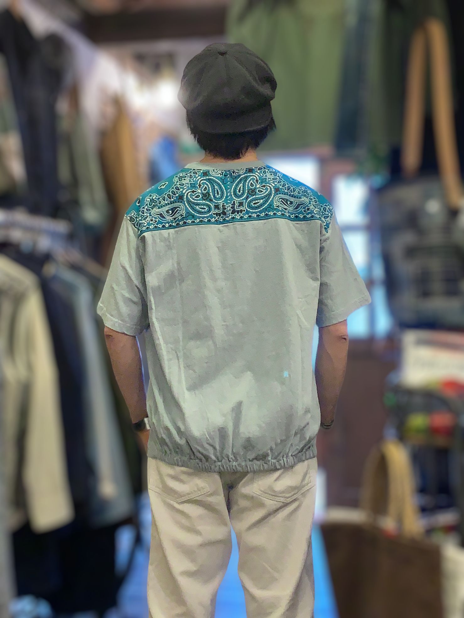 BANDANA TEE / バンダナTシャツ / サックス