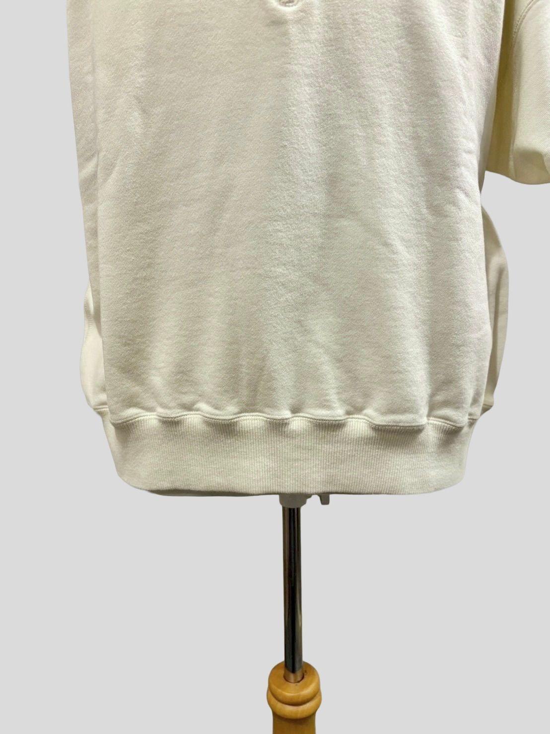 LW Half Zip Chop Sleeve / ハーフジップ 半袖スウェット / ホワイト / ユニゾンスペシャル