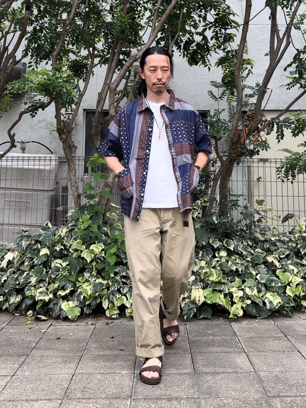 Nasngwam.SUBURB S/S SHIRTS / ネイビー