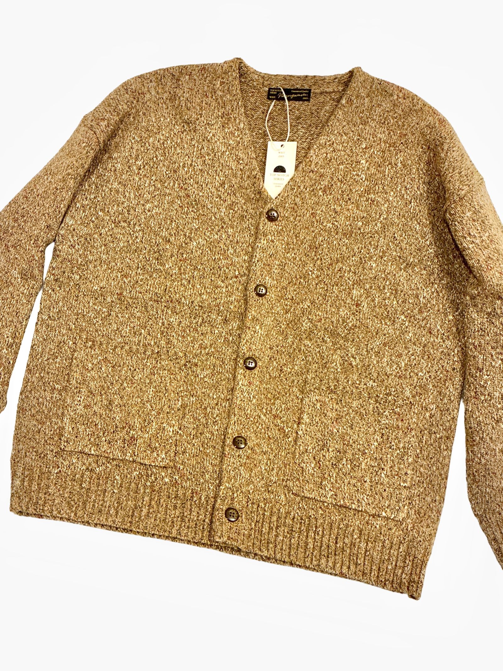 GRAIN CARDIGAN / ミックスニットカーディガン / ブラウン / ナスングワム