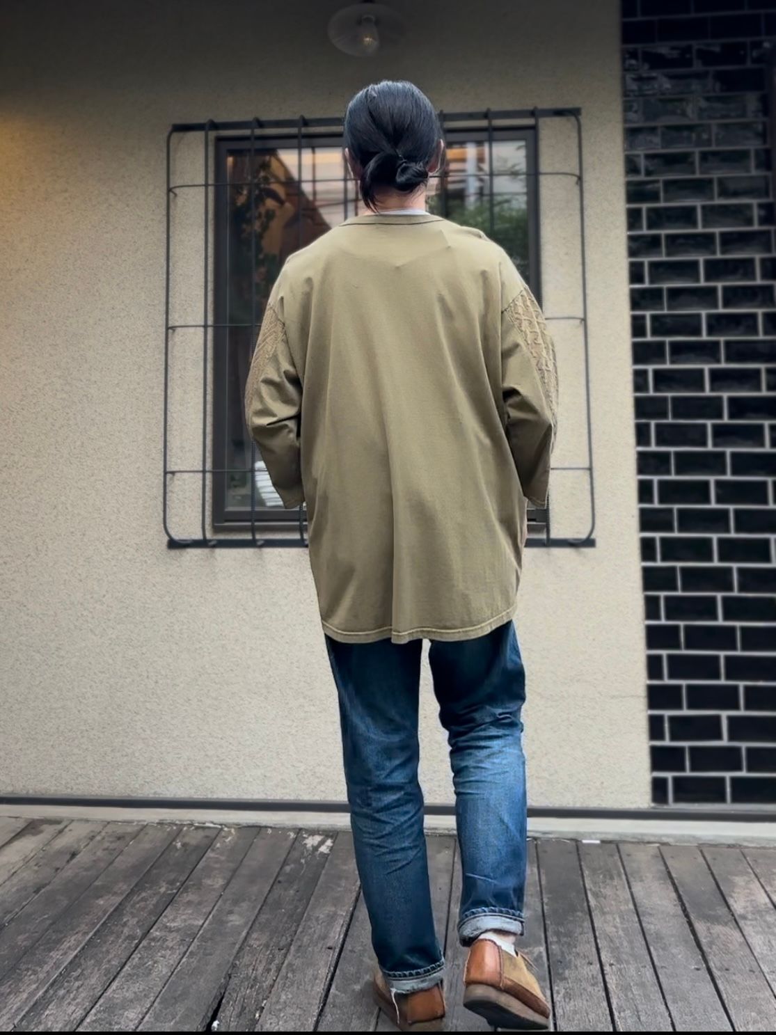 NEEDLE CUTSEW / ニードルカットソー / オリーブ