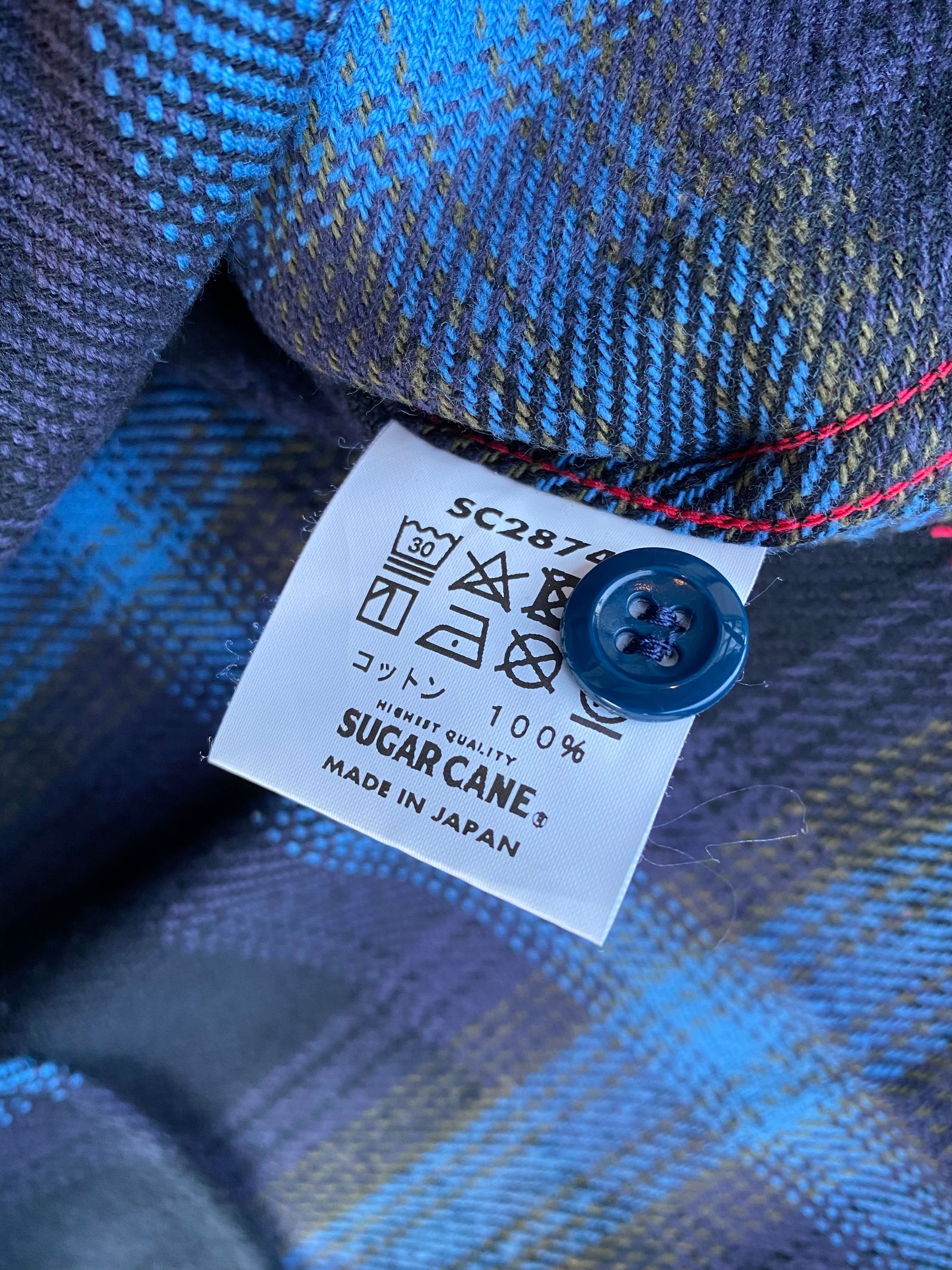 SUGAR CANE - TWILL CHECK L/S WORK SHIRT / ヘビーネルワークシャツ