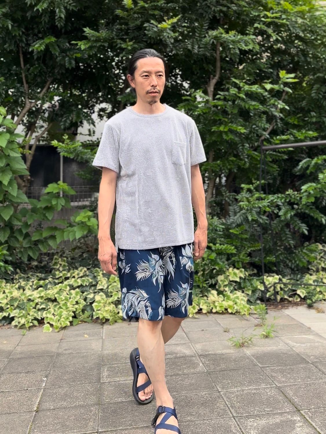 パイルポケットTシャツ / グレー
