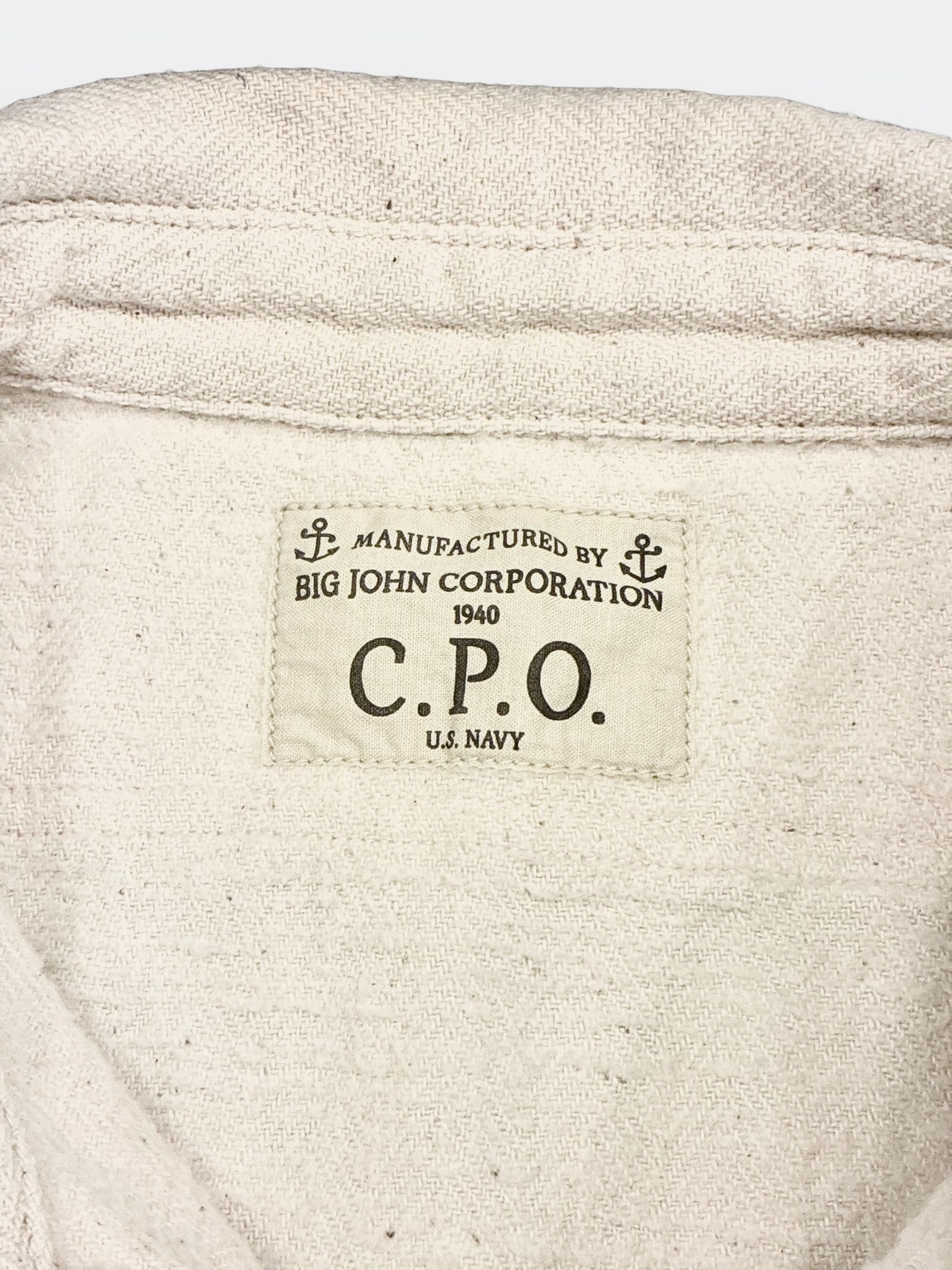 US NAVY CPOシャツ / ナチュラル / ビッグジョン