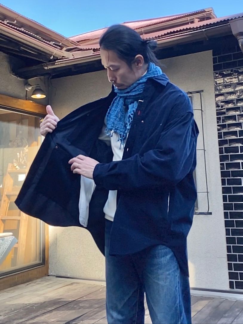 F3482 CORDUROY BALL SHIRT / NAVY