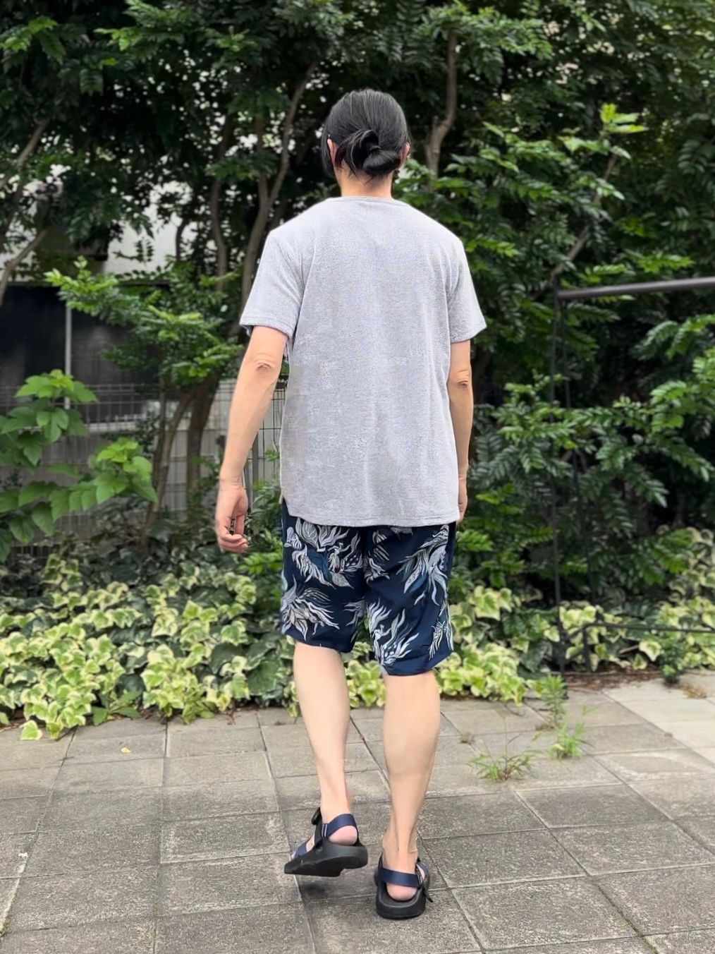 INDIGO SACRED GARDEN / コットンレーヨン ハワイアン ショーツ / DK51606 / ネイビー