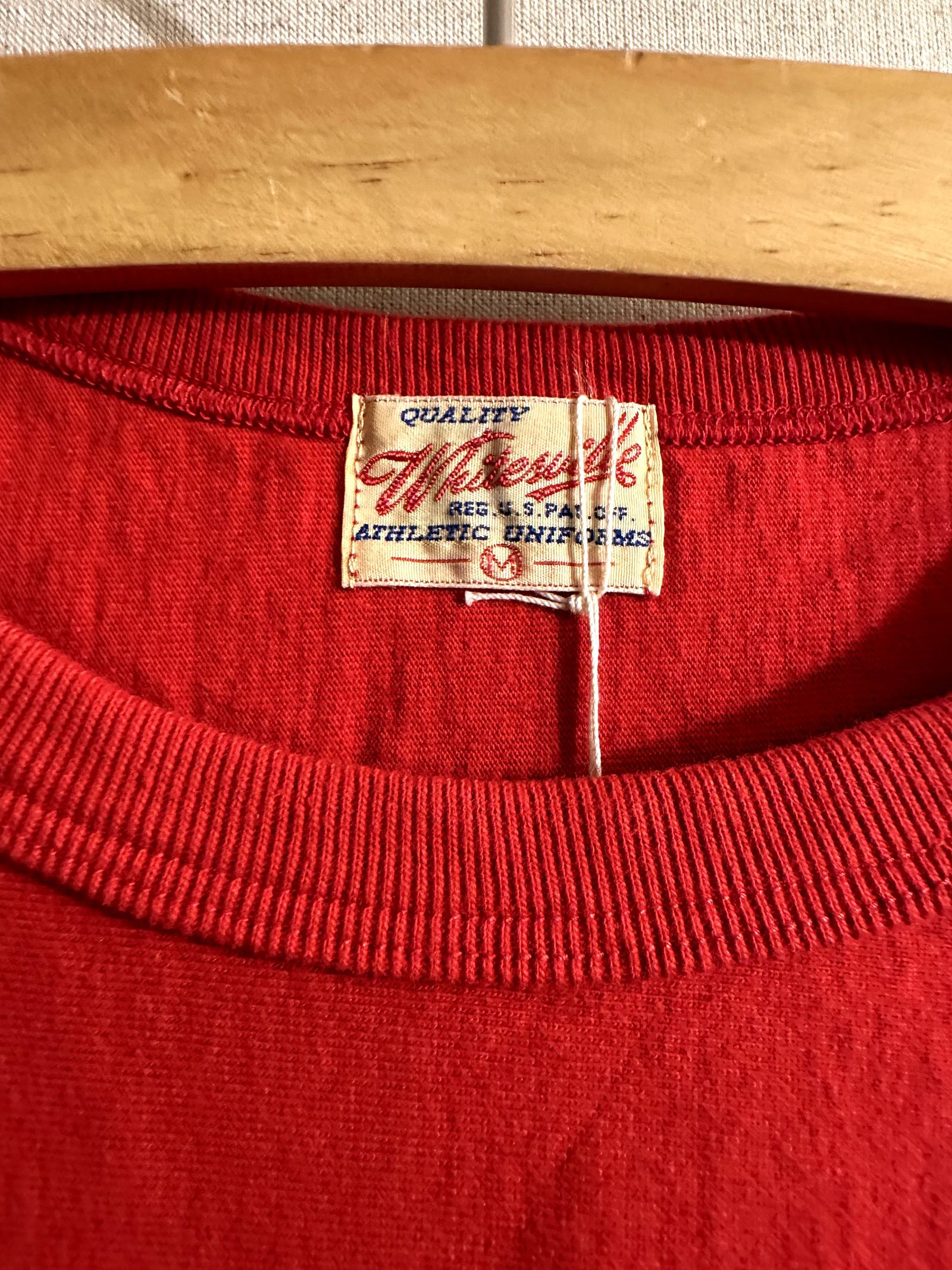 WHITESVILLE / ホワイツビル 14/- HALF SLEEVE FOOTBALL T-SHIRT / 半袖フットボールTシャツ / WV79145 レッド(165)
