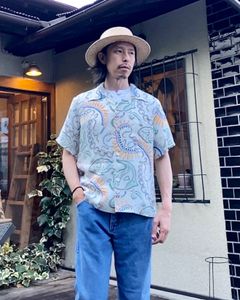 PARADISE PICTOGRAPH /半袖レーヨンシャツ / アロハシャツ / ハワイアン / SS38811 / オフホワイト (105)