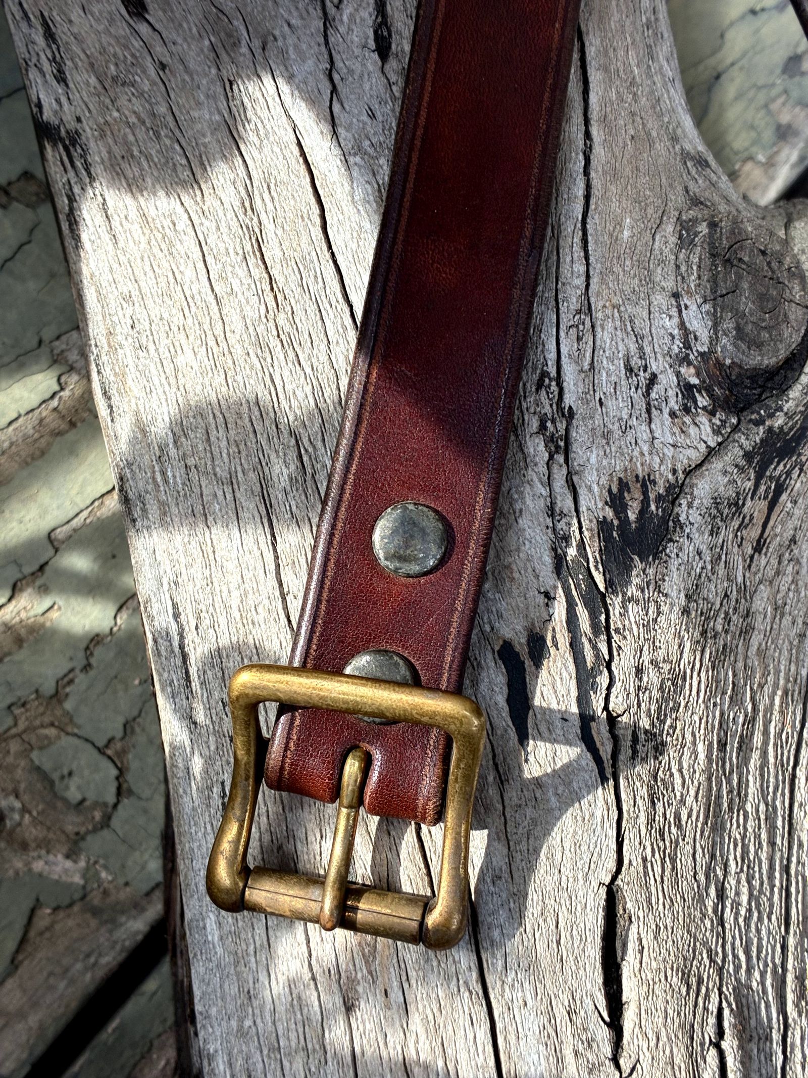 レザーギャリソンベルト ナロー / キャメル / ヴァスコ