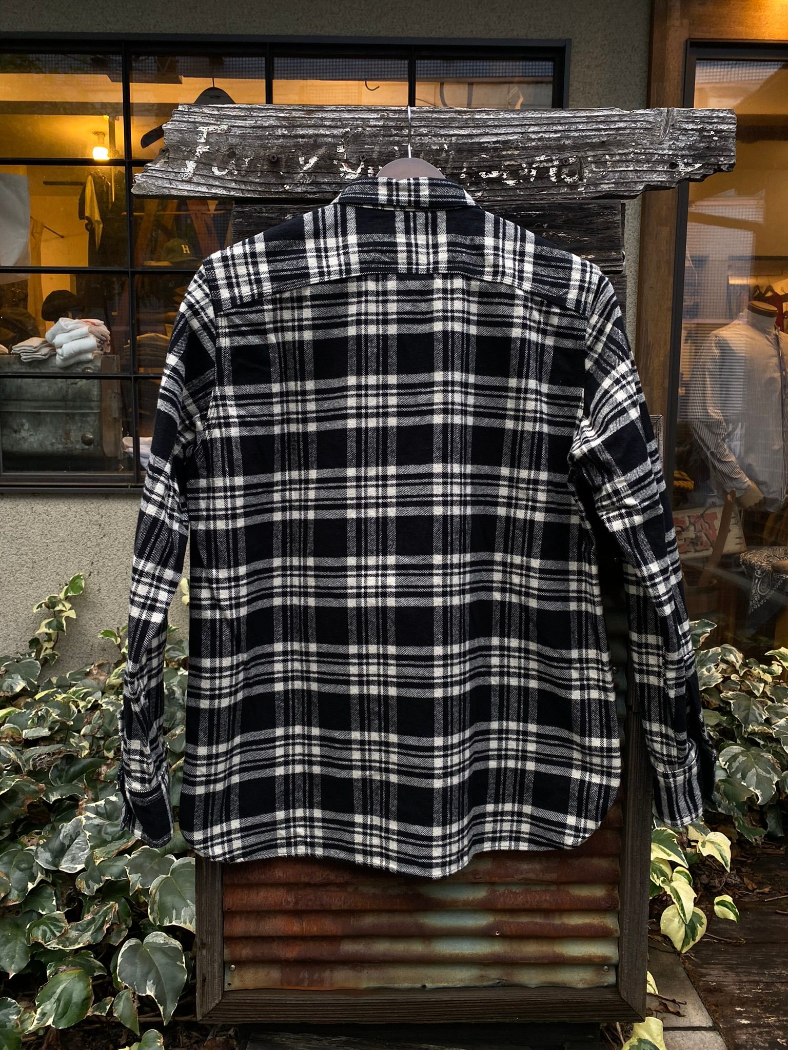 F3481 / HEAVY NEL WORK SHIRT / ヘビーネルワークシャツ / BLACK