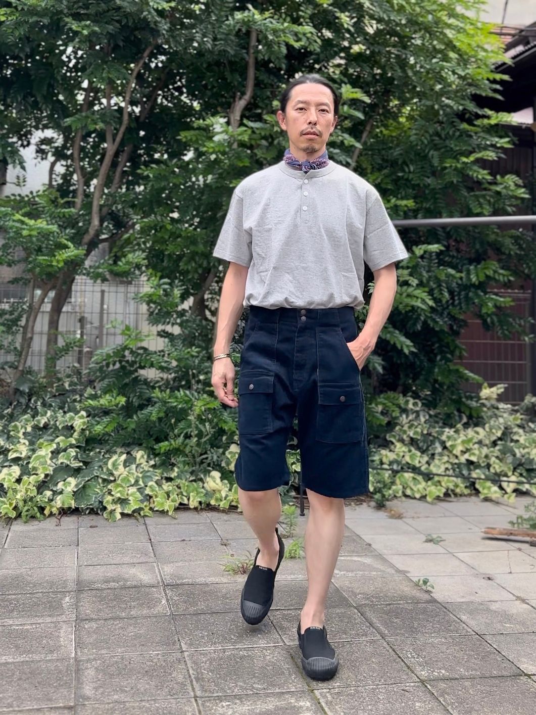 ALORE / アローレ / ヘンリーネックTシャツ / グレー