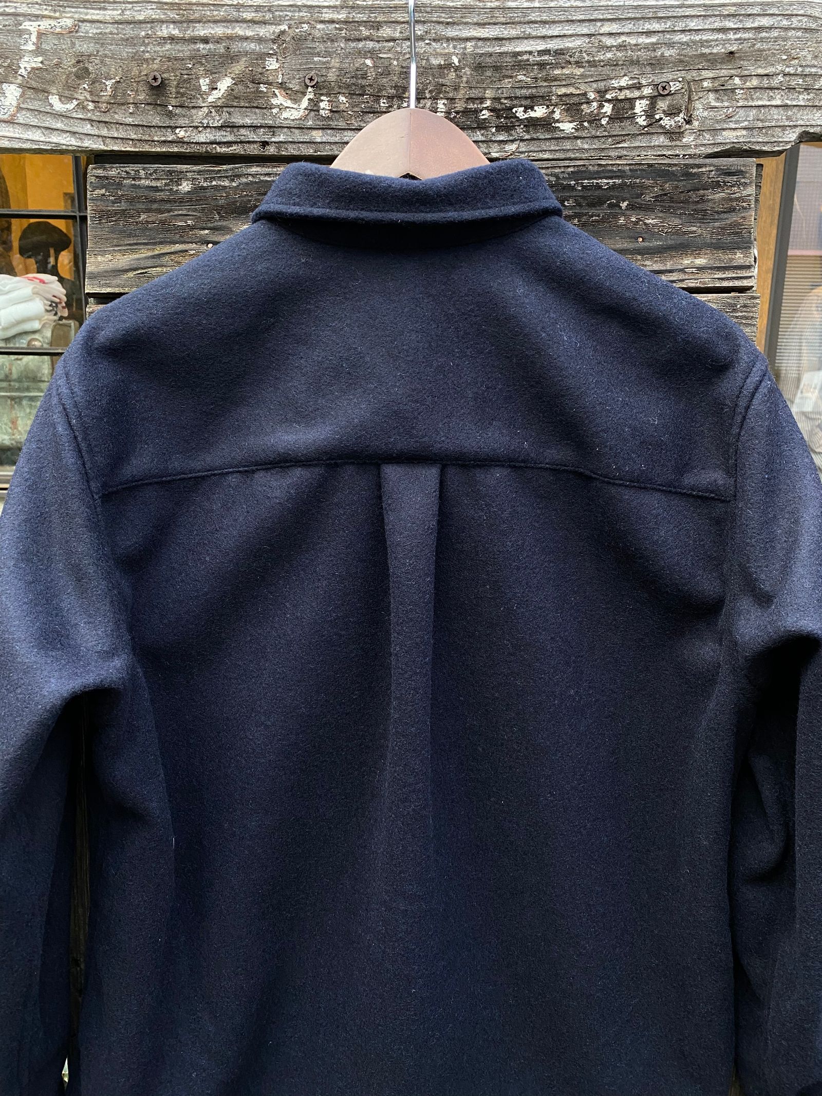 BLUE BLUE - ブラッシュドウールモッサ CPOシャツ / NAVY | NARO CLOTHING