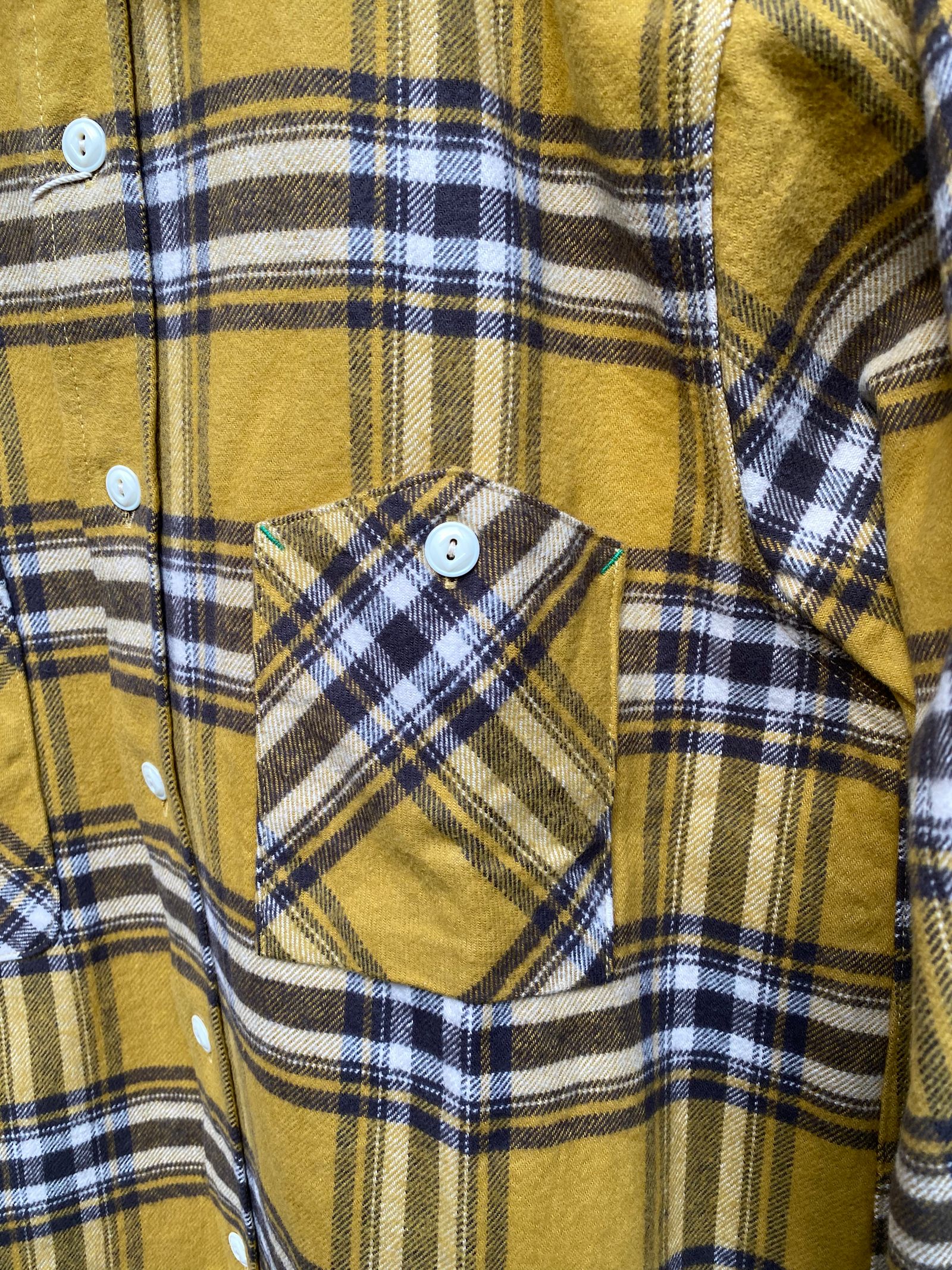 エフオービーファクトリー / FOB FACTORY /  F3474 ヘビーネル ワークシャツ / イエロー