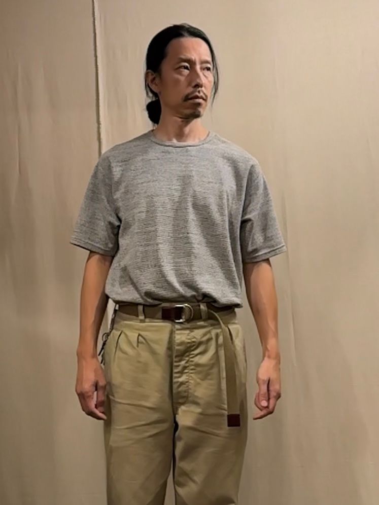 ストレッチフライス ルースショートスリーブTシャツ / グレー