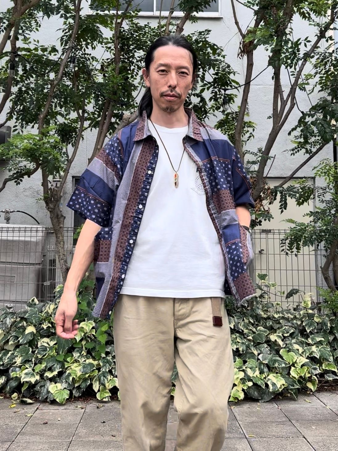 Nasngwam.SUBURB S/S SHIRTS / ネイビー