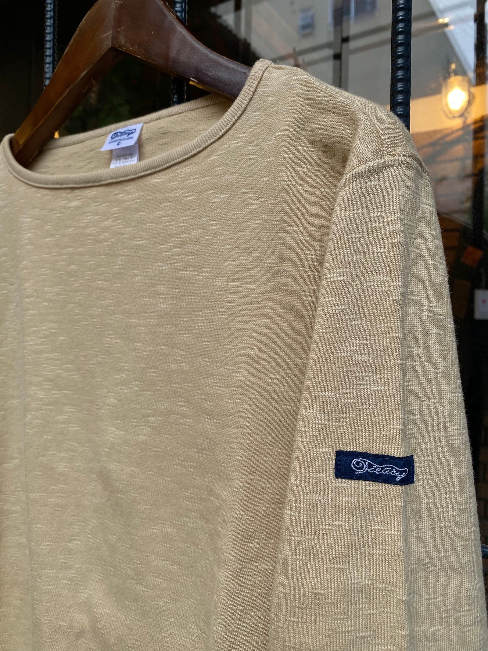 ティージー / Tieasy / te001 HDCS ボートネックバスクシャツ /  LINEN BEIGE