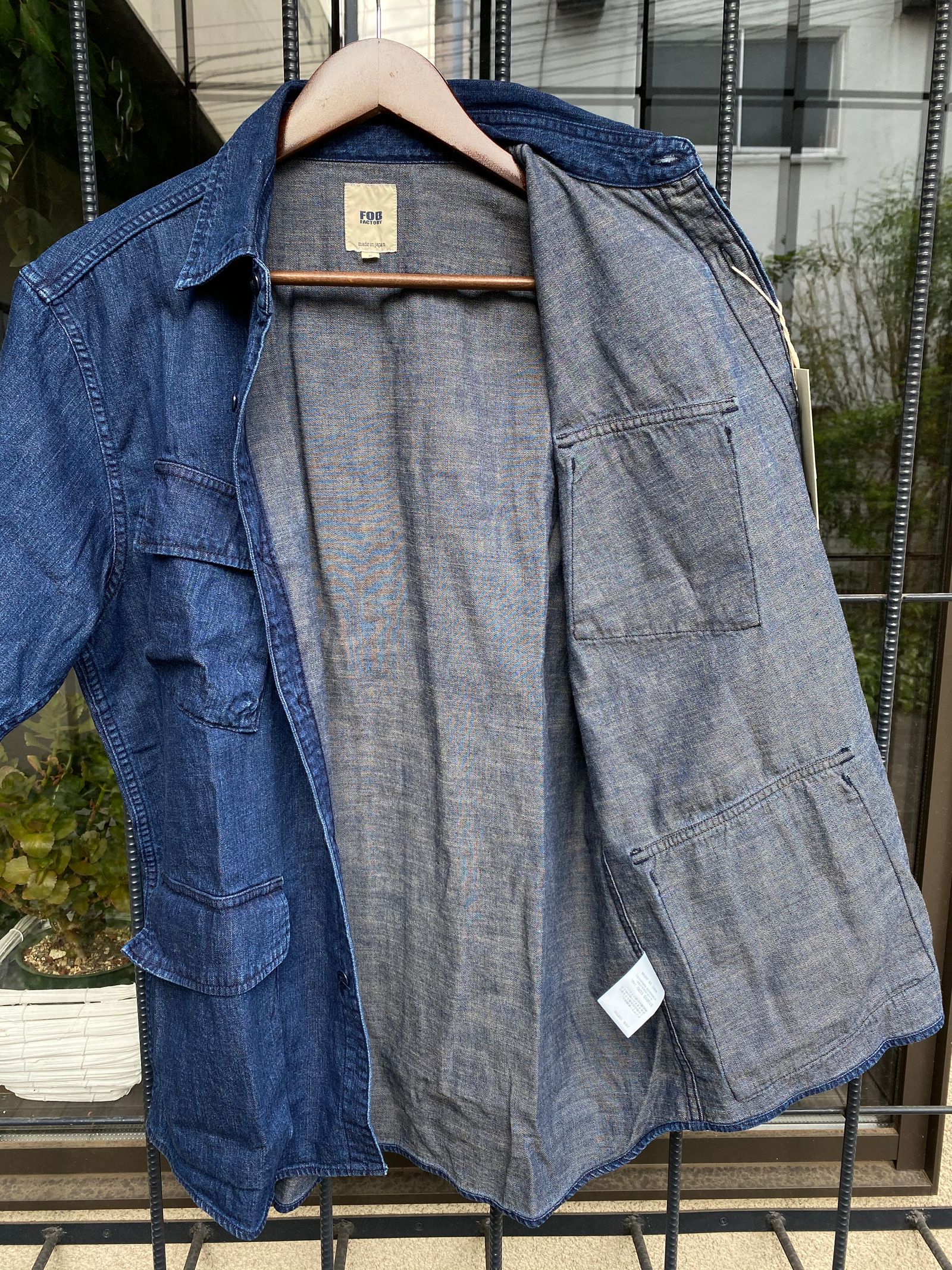 エフオービーファクトリー / FOB FACTORY / デニムファティーグS/Sシャツ