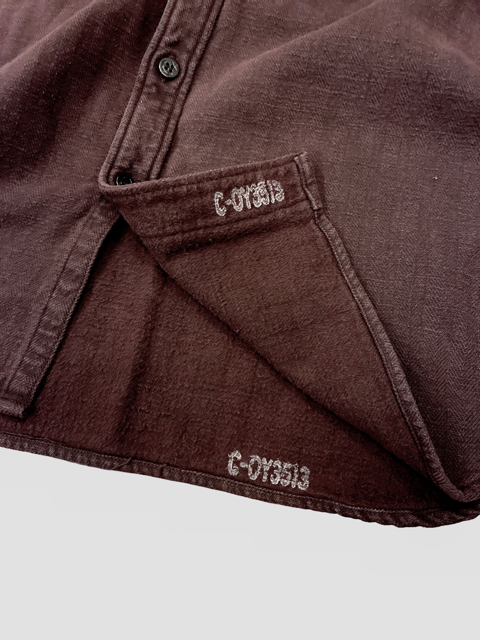 US NAVY CPOシャツ / ボルドー / ビッグジョン