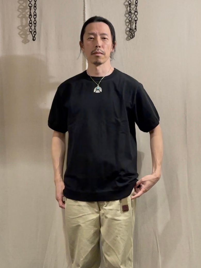 WHITESVILLE / ホワイツビル 14/- HALF SLEEVE RIB T-SHIRT / 半袖リブTシャツ / WV79147 ブラック(119)