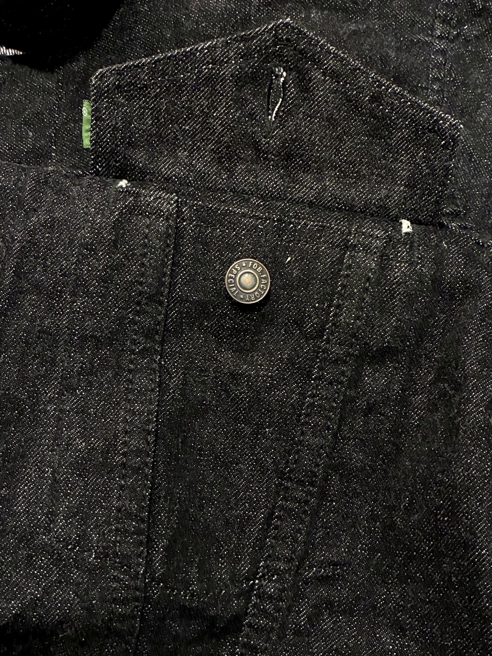 FOBファクトリー / F2444 SELVEDGE DENIM 3rd JKT / セルビッジデニム3rd ジャケット / ブラックデニム
