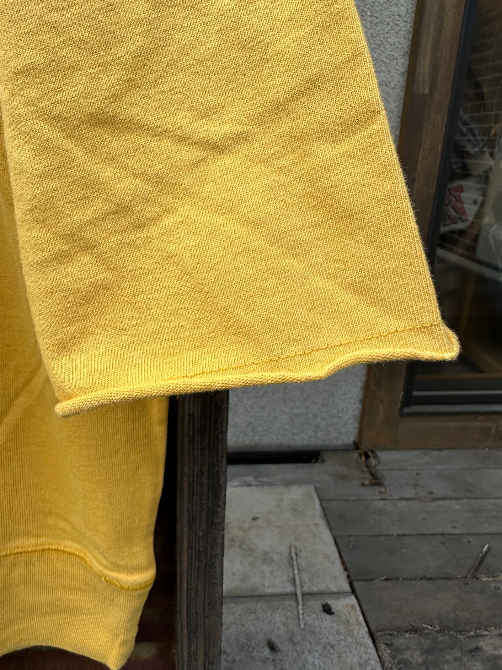 SCREEN STARS / スクリーンスターズ / Amecaji 3/4 slv Tee /アメカジ七分袖Tシャツ / フロッキープリント / イエロー