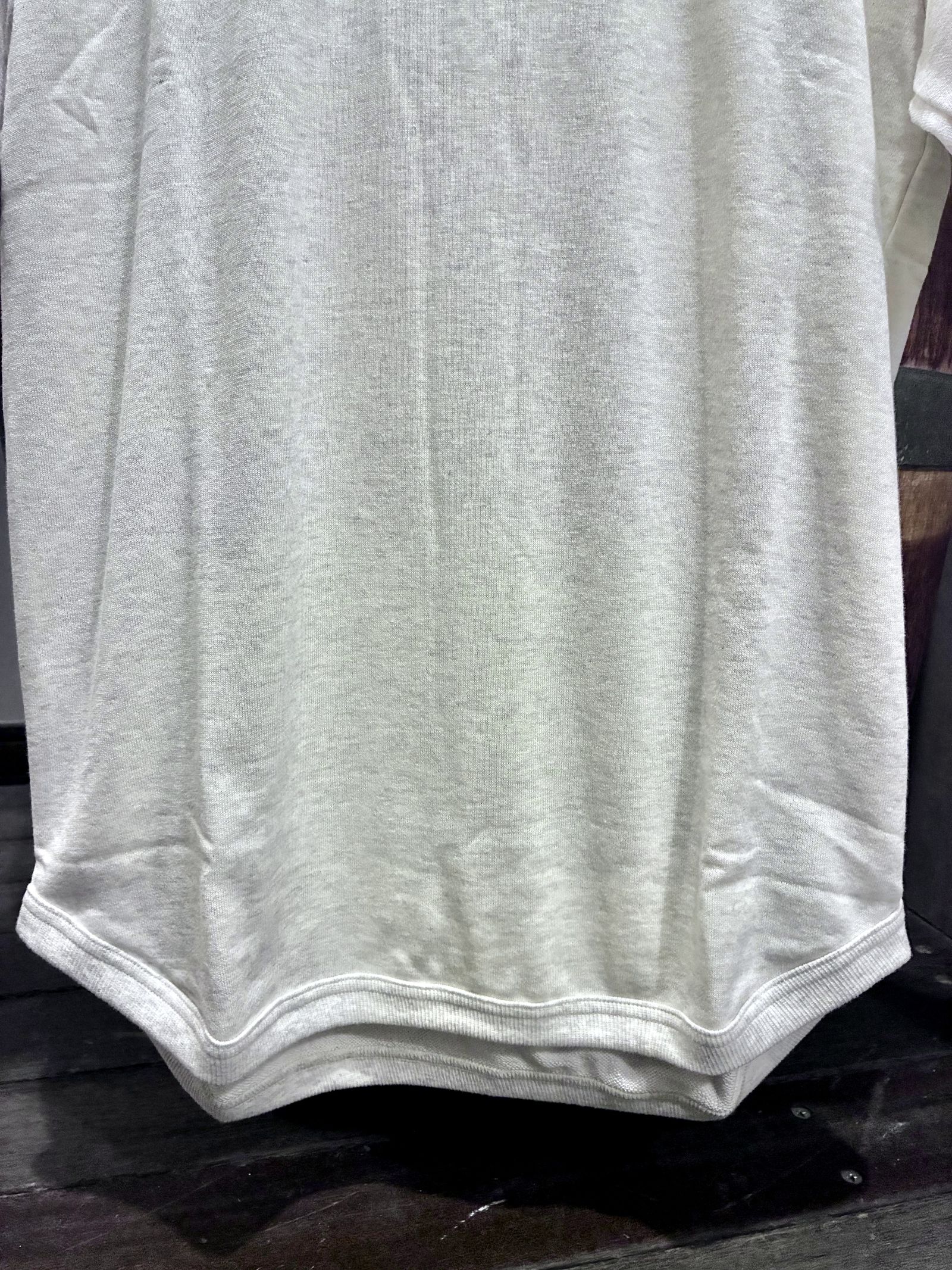ミニ裏毛半袖リブTシャツ オートミール