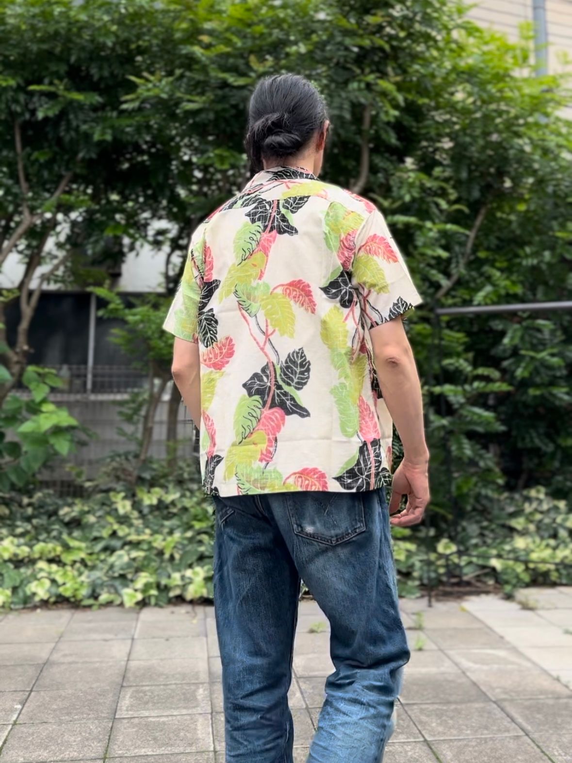 ALOHA SHIRT / “MONSTERA” / コットンリネン / 半袖オープンシャツ / モンステラ / アロハシャツ / ハワイアン / DK39093 / オフホワイト(105)