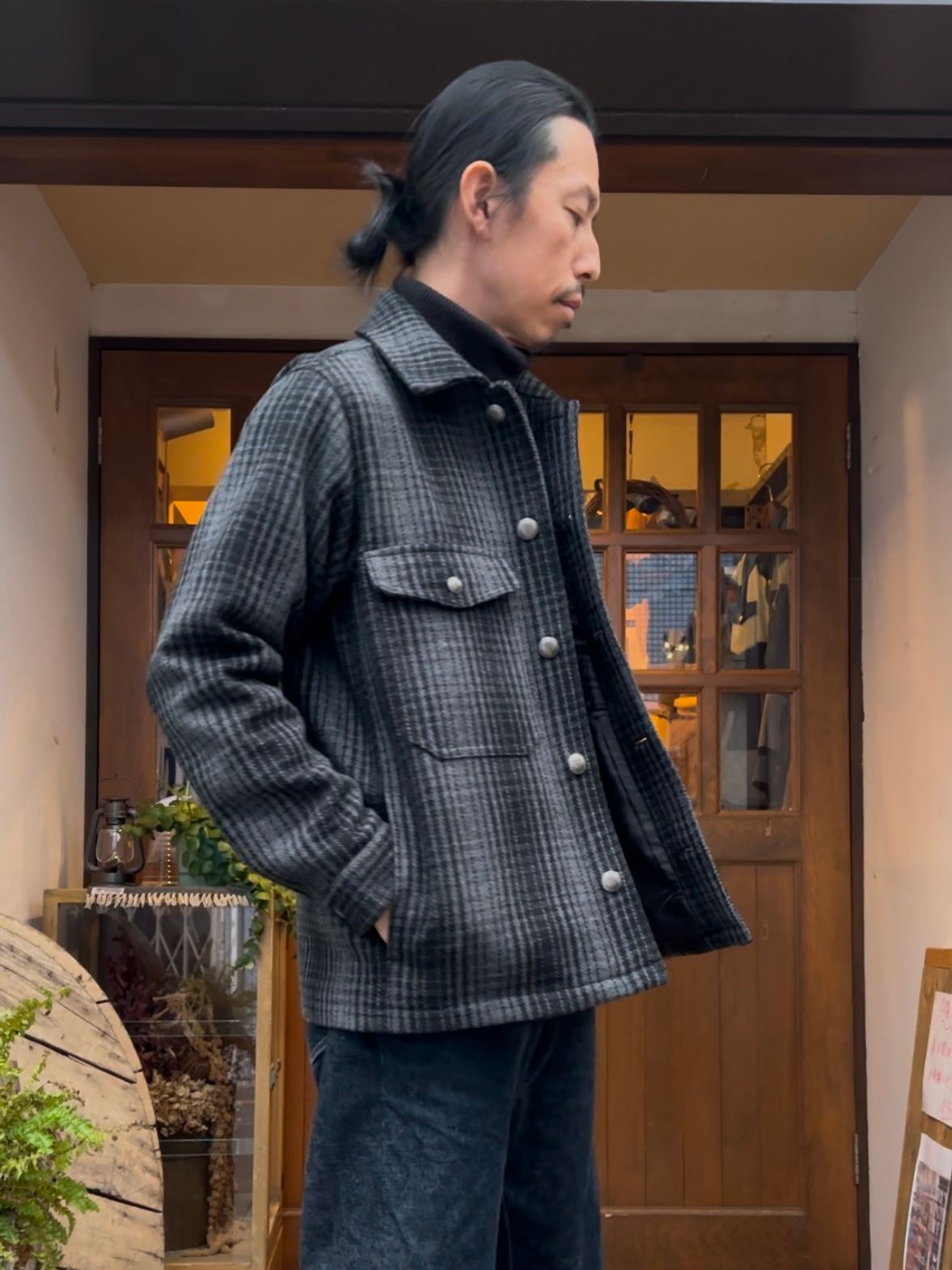 Chief Jacket / チーフジャケット / CPOジャケット / オンブレチェック / ブラック