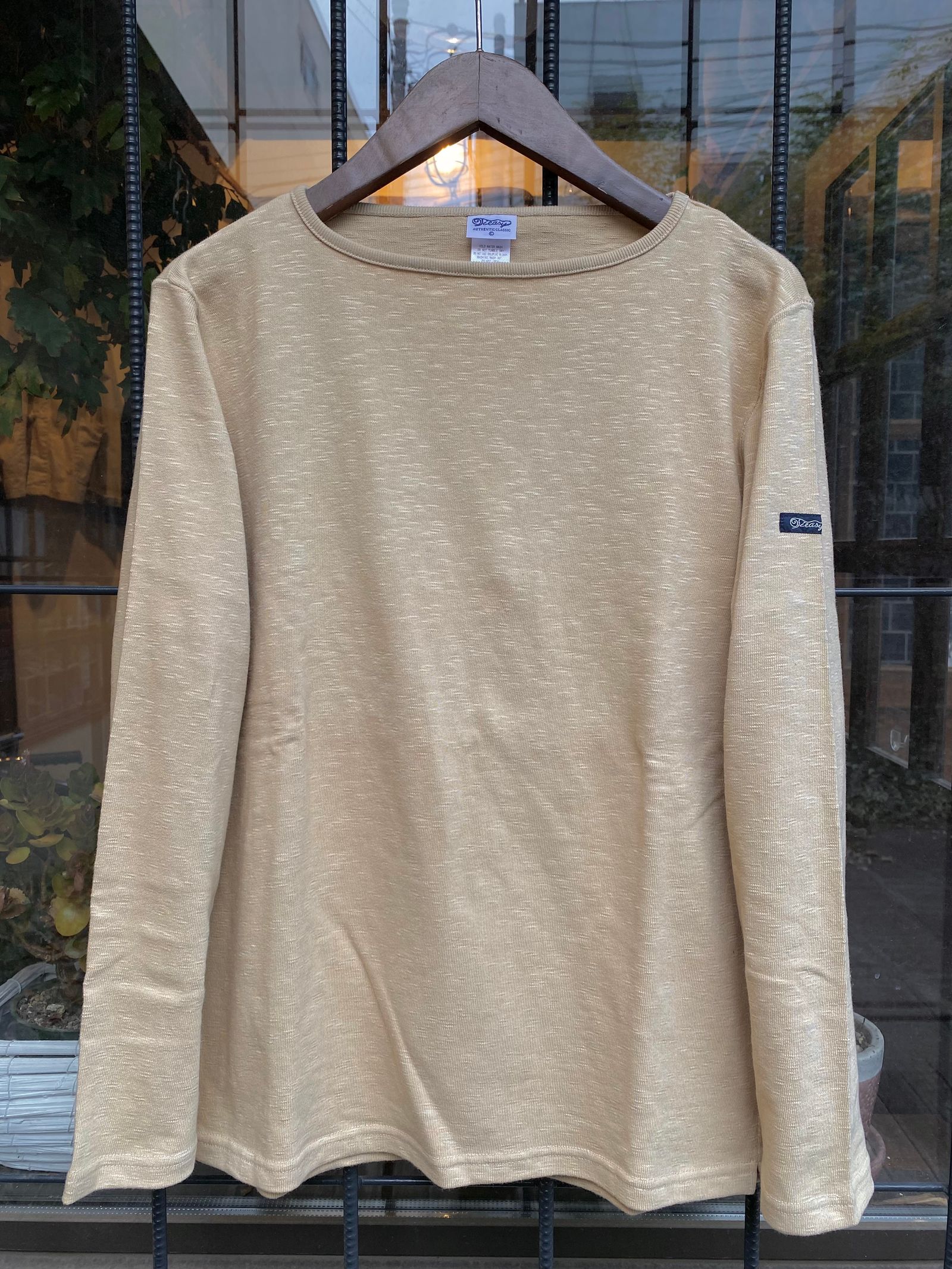 ティージー / Tieasy / te001 HDCS ボートネックバスクシャツ /  LINEN BEIGE