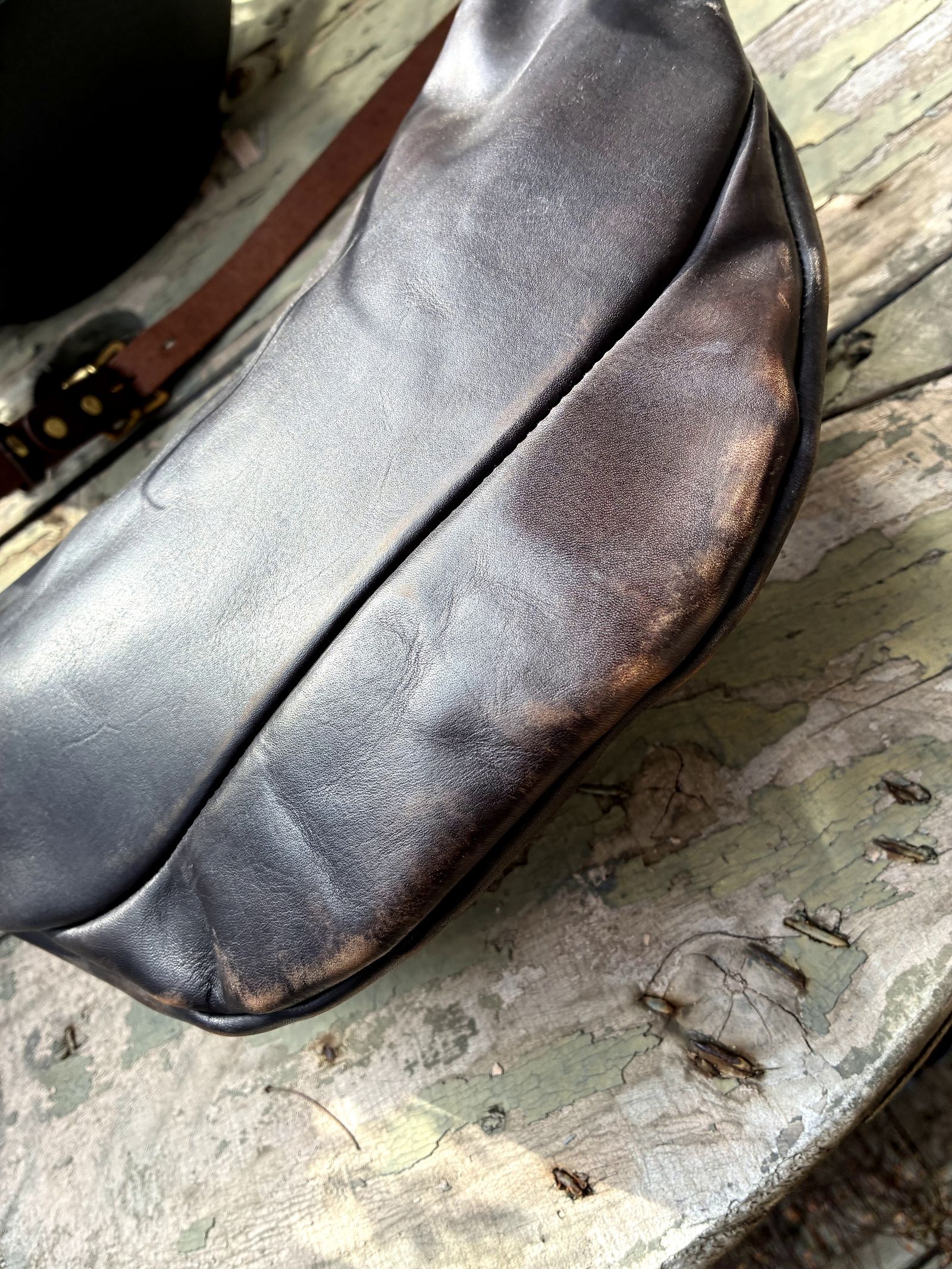 レザートラベルウエストバッグ / ポーチ / ブラック