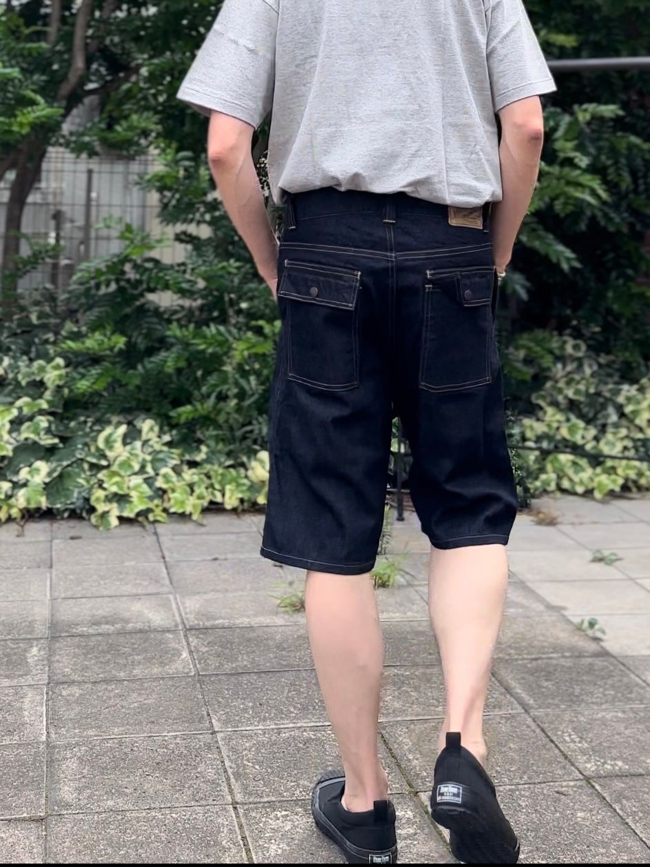 デニムブッシュショーツ