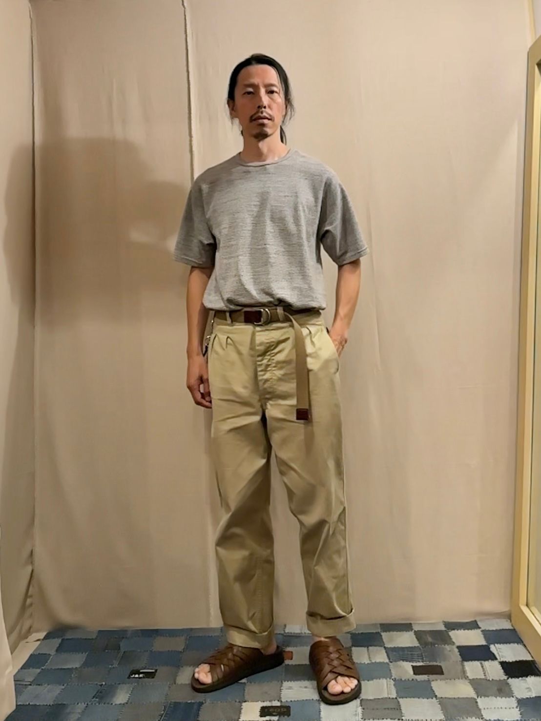 ストレッチフライス ルースショートスリーブTシャツ / グレー
