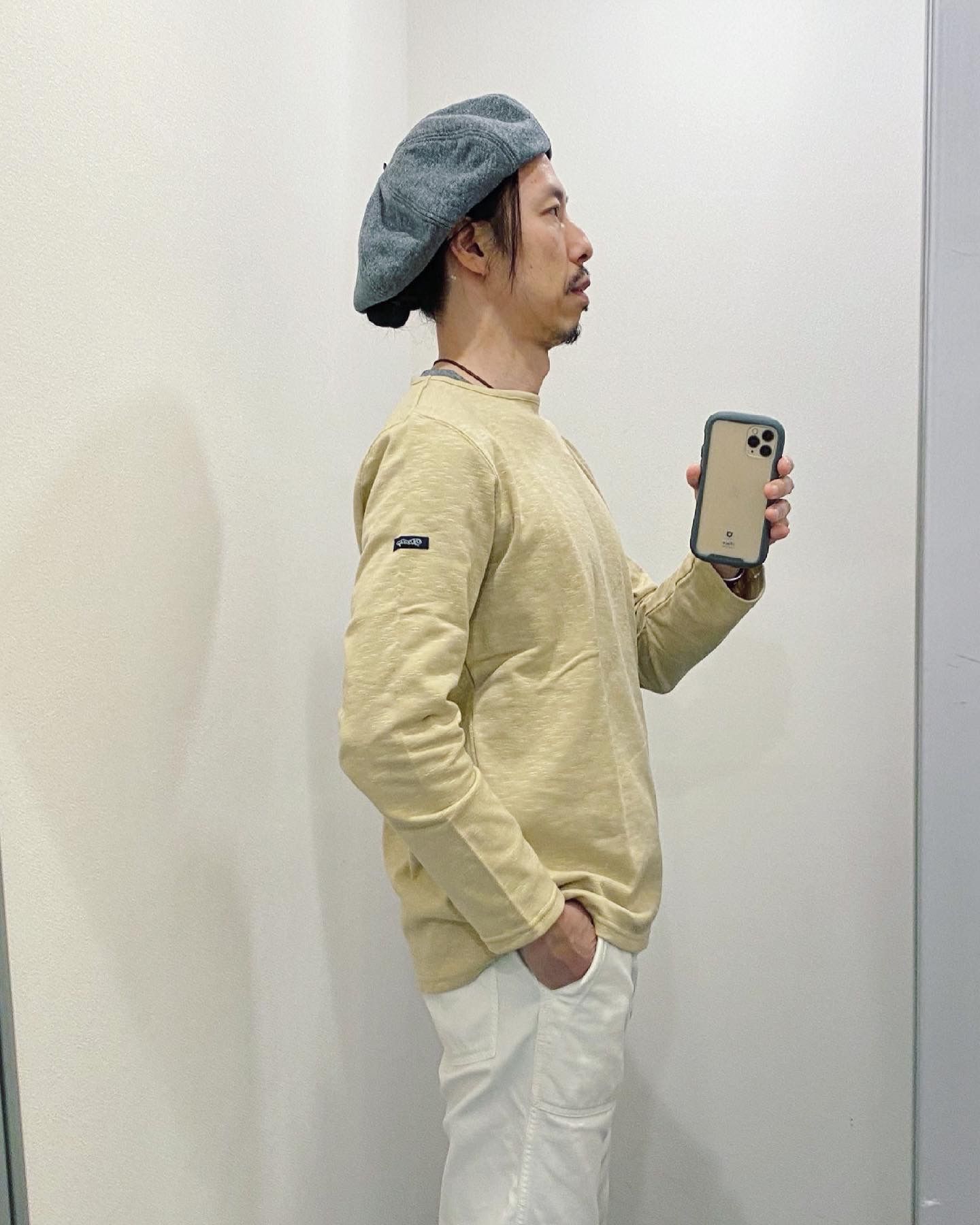 ティージー / Tieasy / te001 HDCS ボートネックバスクシャツ /  LINEN BEIGE