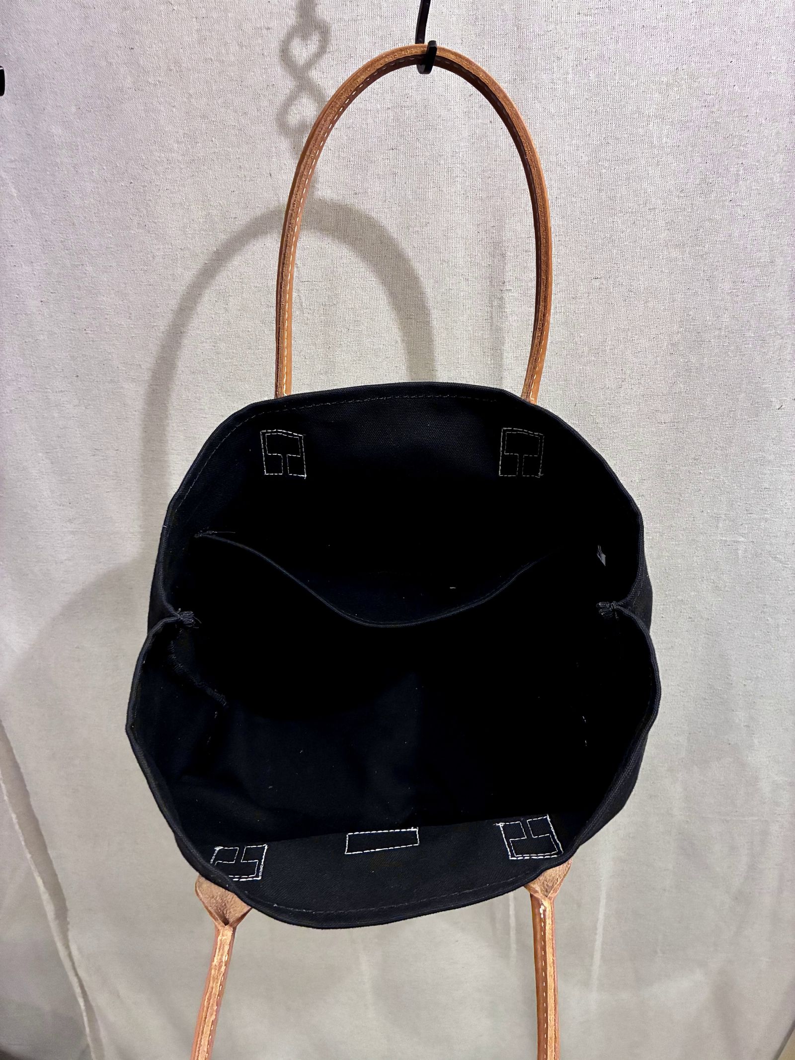 HERITAGE LEATHER CO / ヘリテージレザー / レザーハンドルキャンバストート / ブラック
