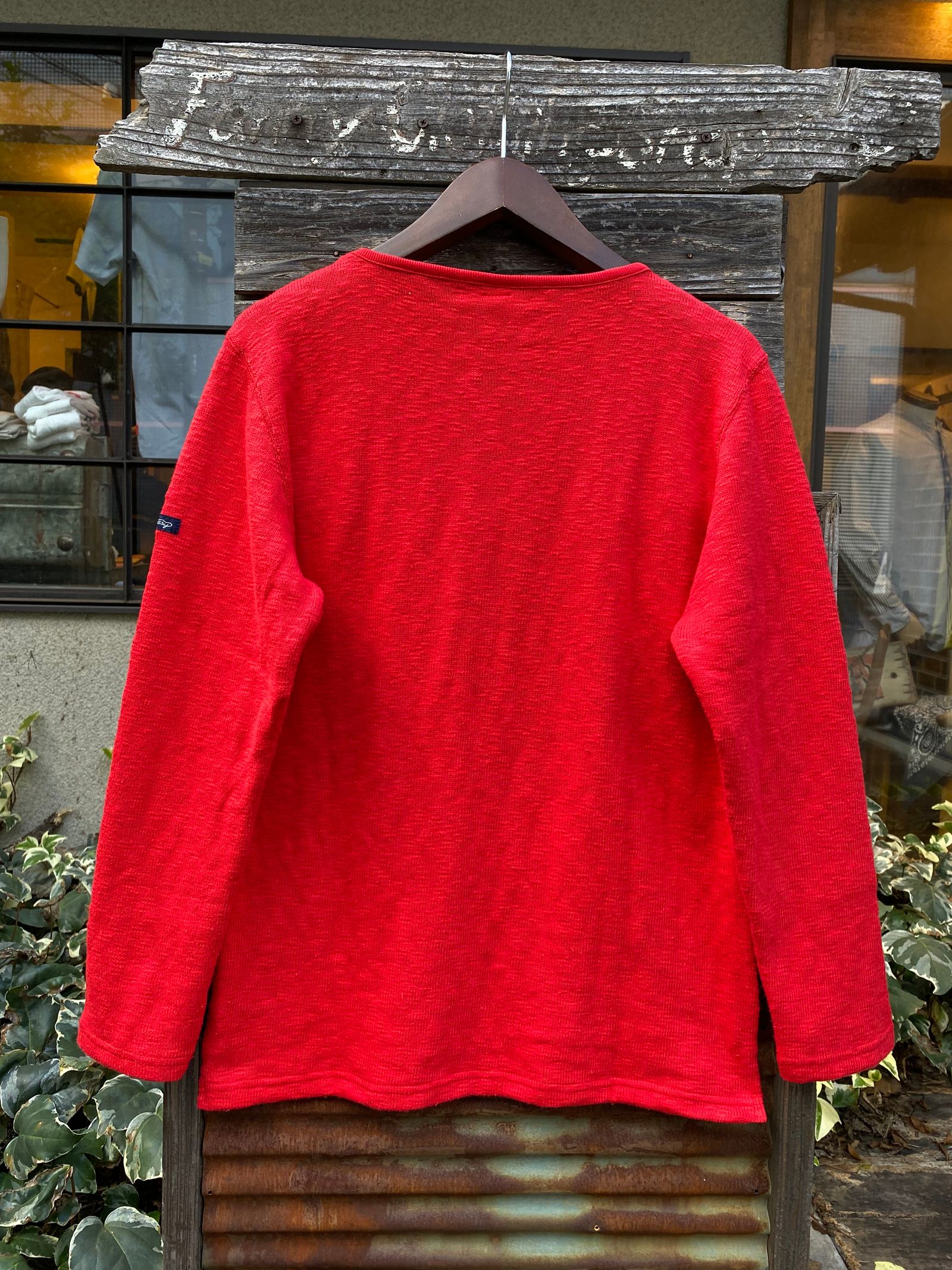 te002 TIEASY ORIGINAL BOATNECK SHIRT  / オリジナルボートネックシャツ / OLD RED