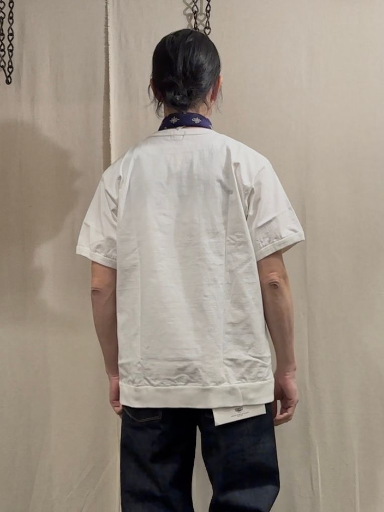 WHITESVILLE / ホワイツビル 14/- HALF SLEEVE RIB T-SHIRT / 半袖リブTシャツ / WV79147 オフホワイト(105)