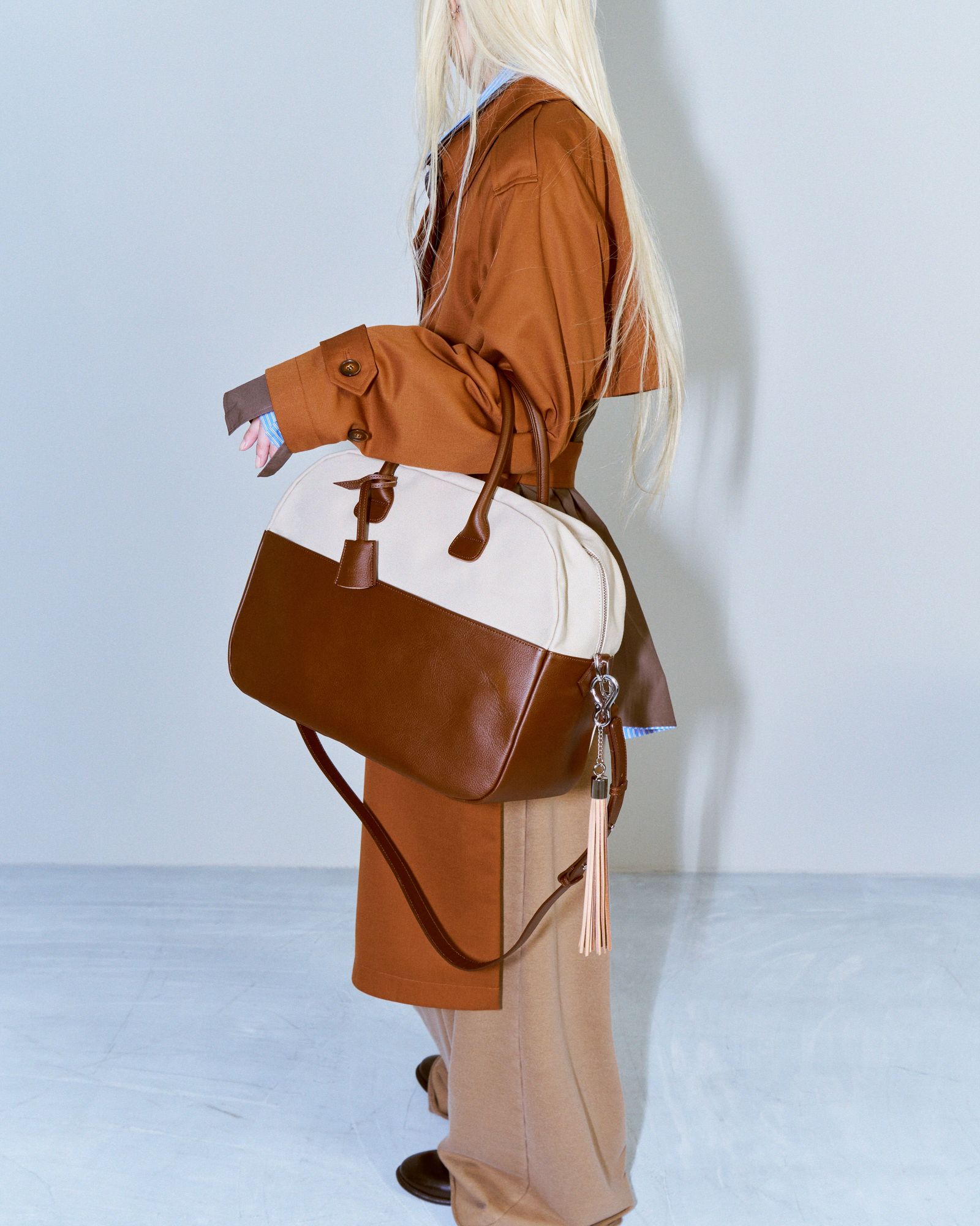 TUCK SWEAT PANTS / BROWN