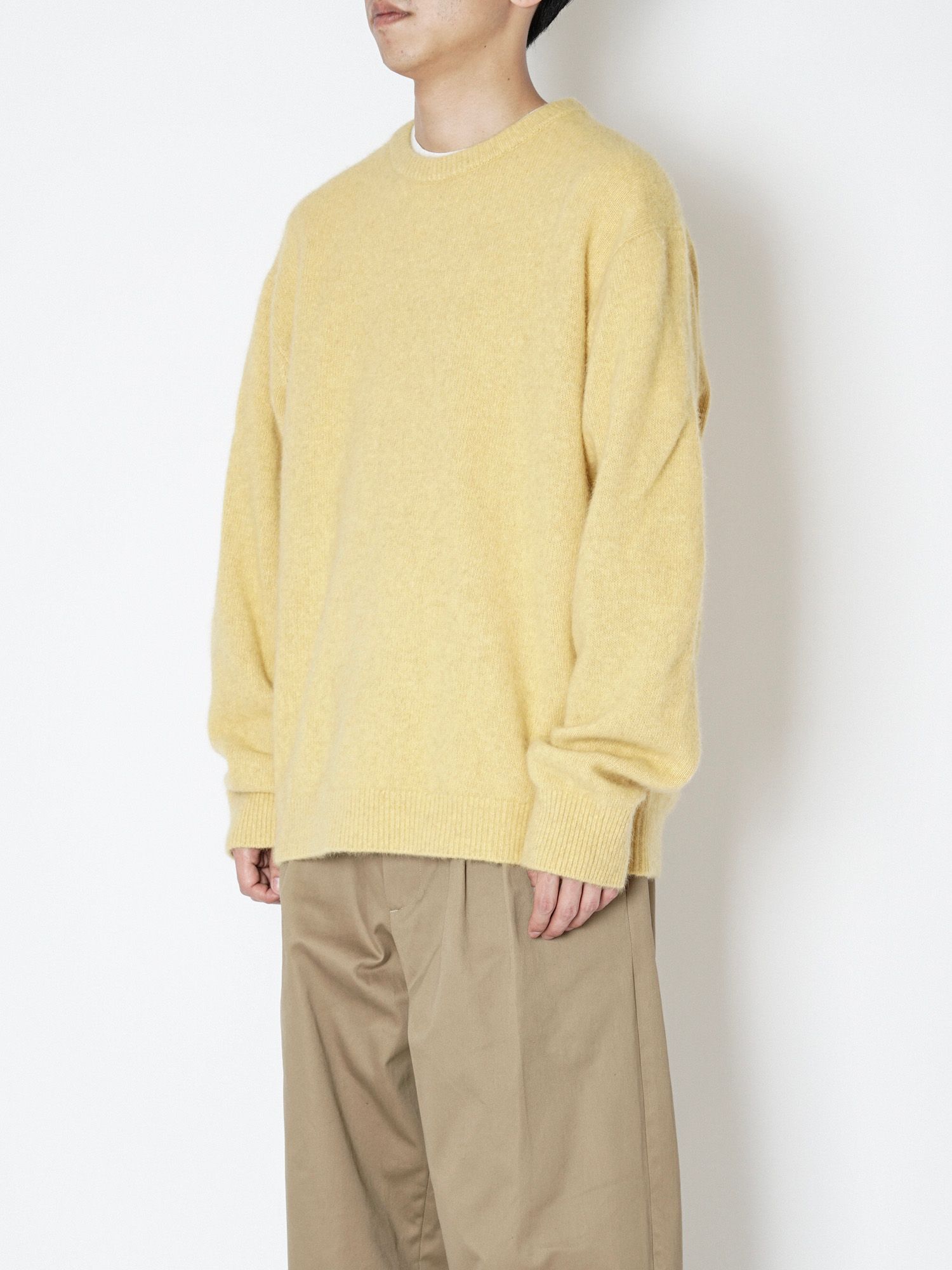 FOX CREW NECK KNIT（YELLOW）