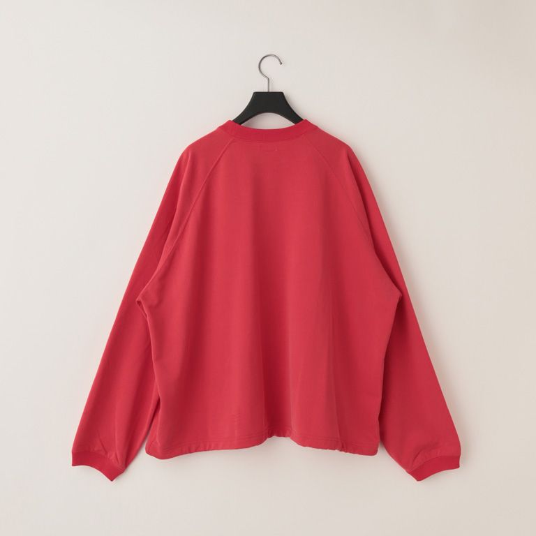 28G Cupro Raglan Pullover（PINK RED）